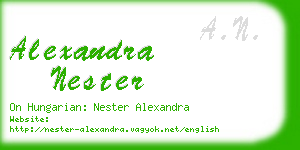 alexandra nester business card